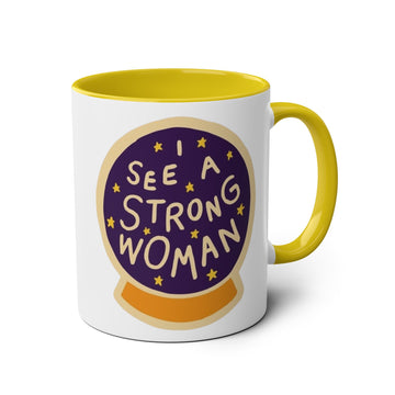 I See A Strong Woman - Two-Tone Coffee Mugs